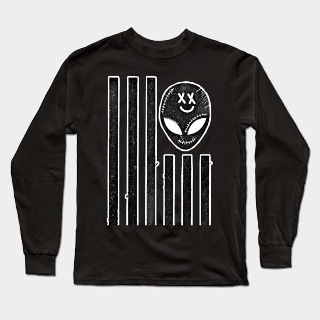 W3IRD GVNG ''W3IRD FLAG'' (NEGATIVE) Long Sleeve T-Shirt by KVLI3N